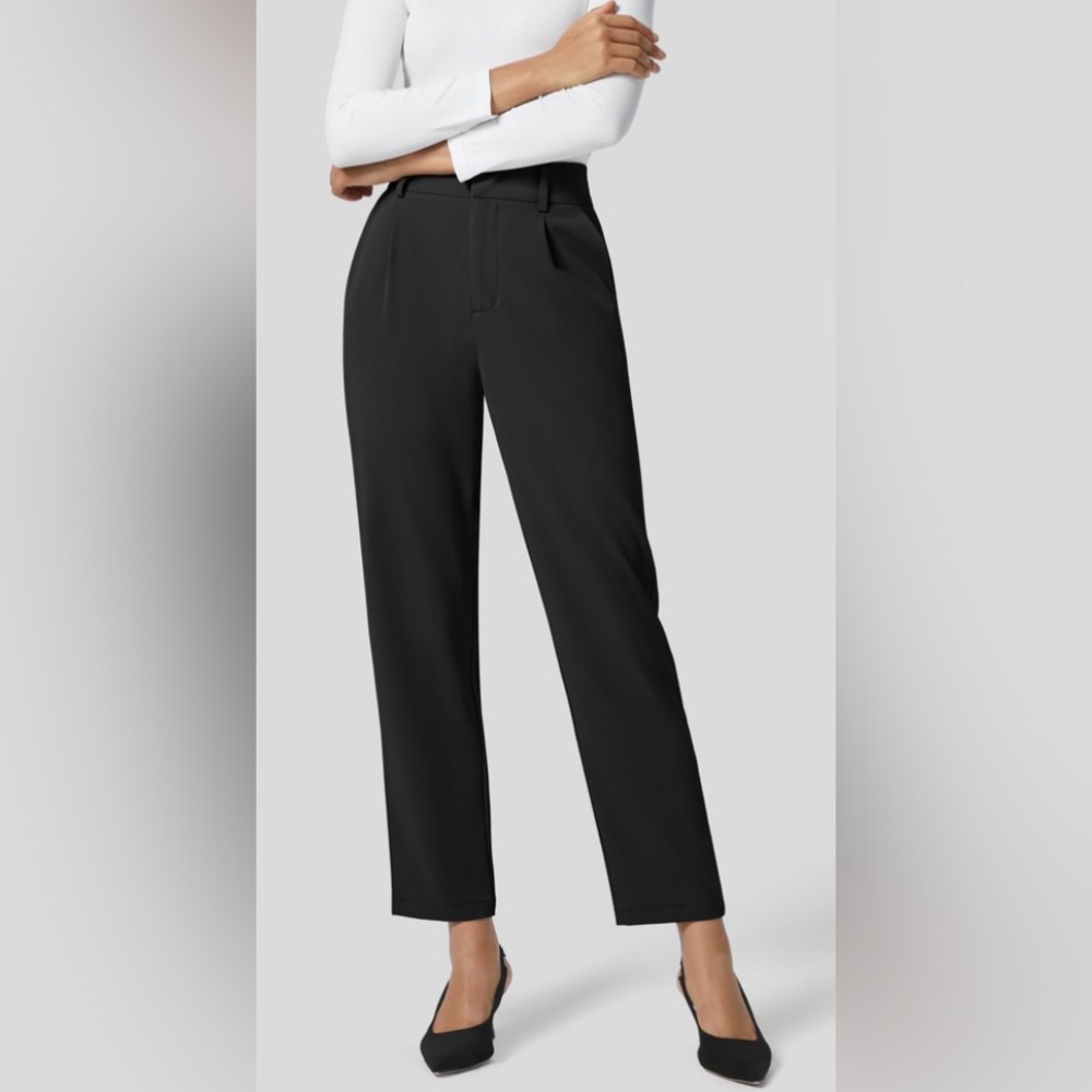 NWT Halara High Waisted Side Pocket Solid Work Tapered Suit Pants, Size M